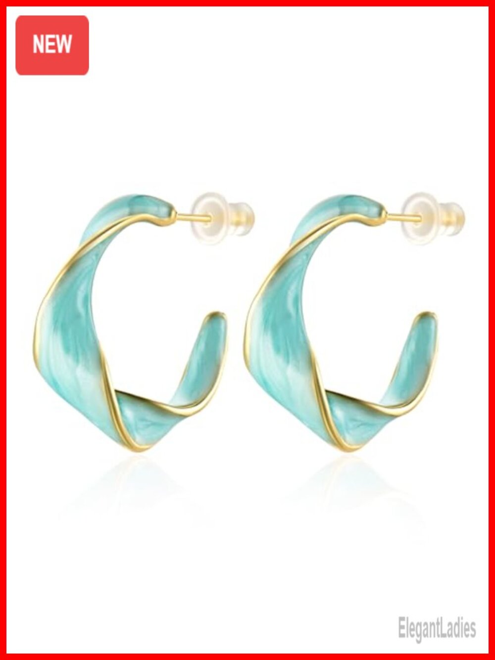 Twisted Hoop Earrings Alloy 925 Sterling Silver Needle Hinged